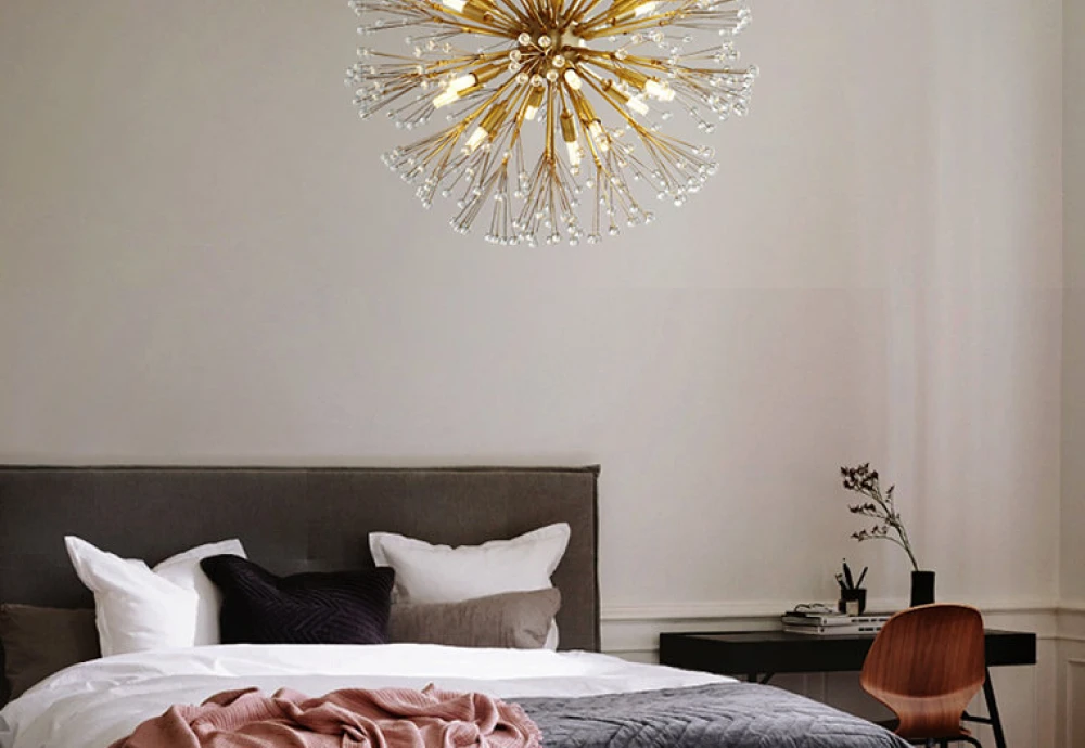 crystal and bronze chandelier